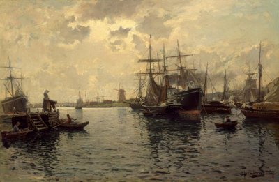 Holländischer Hafen von Olof Jernberg